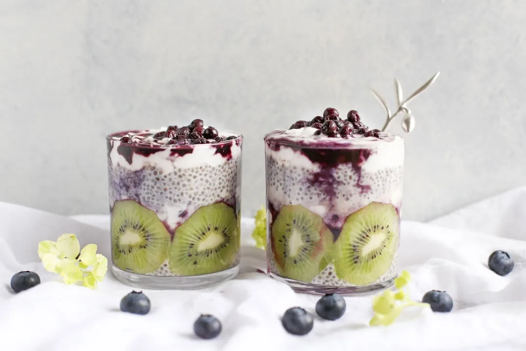Grape Cheesecake Chia Seed Pudding | HowIEatHealthy